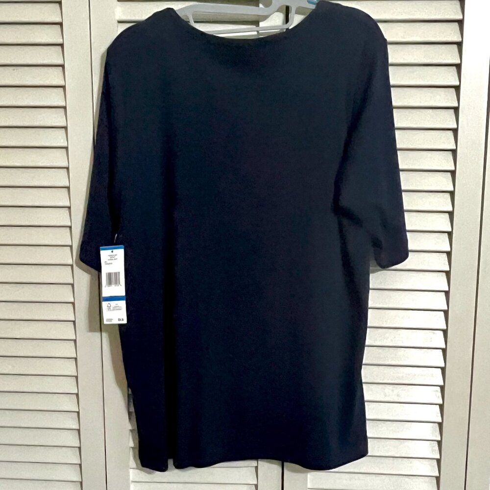 Jones New York Sport Tunic / Top * Size 1X (14-16) * Navy Blue * Short Slv * New - Picture 5 of 5